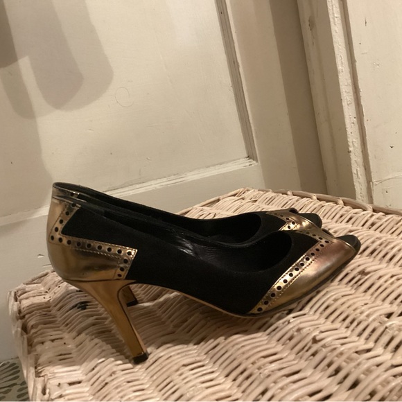 Gucci Black and Gold Heels - Picture 1 of 4